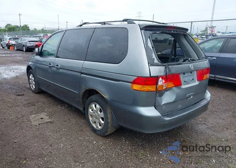 2002 Honda Odyssey Ex-L из США, поврежденный, VIN 5FNRL18972B030348